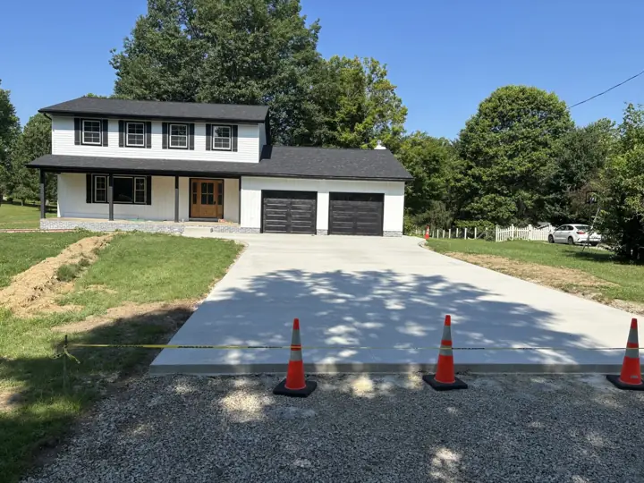 Residential siding work, finished exterior view