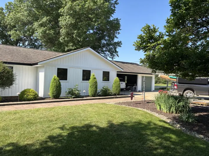 Residential siding work, finished exterior view